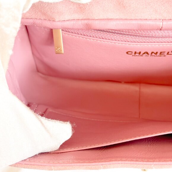 Chanel Pink Suede Top Handle Bag - Picture 13 of 16